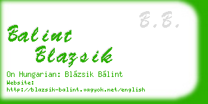 balint blazsik business card